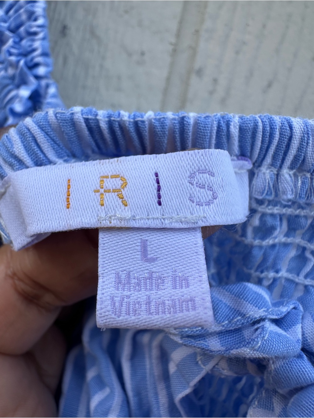 iris Blue and White Striped Tie-Front Mini Dress - Picture 2 of 6